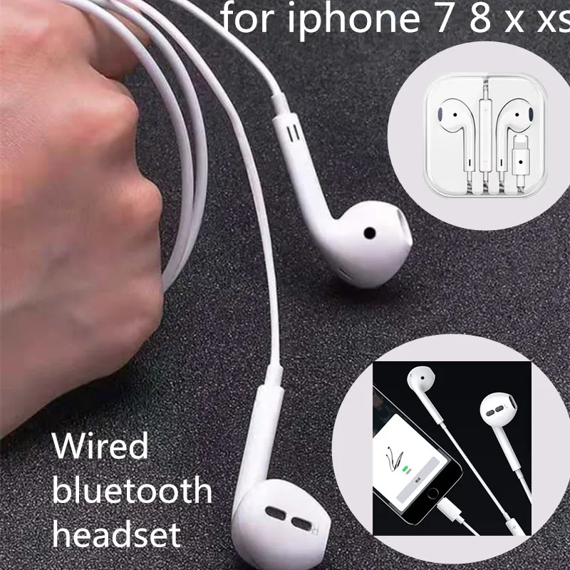 Original In Ear Stereo earbuds For Apple IPhone 7 with Microphone Wired Bluetooth Earphone for IPhone 7 8 Plus X XR XS Headset
Original In Ear Stereo earbuds For Apple IPhone 7 with Microphone Wired Bluetooth Earphone for IPhone 7 8 Plus X XR XS Headset