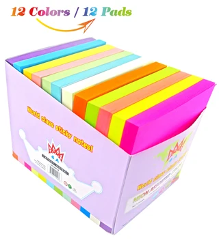 4A Sticky Notes,4 x 4 Inches,Neon Assorted,12 Colors,Self-Stick Notes,100 Sheets/Pad,12 Pads/Pack,4A 40412
4A Sticky Notes,4 x 4 Inches,Neon Assorted,12 Colors,Self-Stick Notes,100 Sheets/Pad,12 Pads/Pack,4A 40412