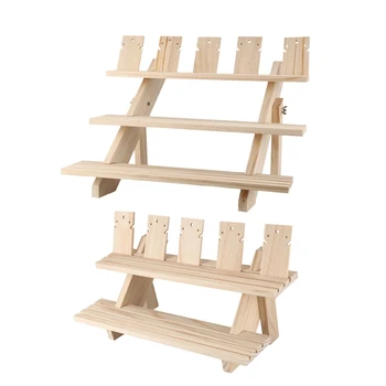 2x Jewelry Display Tray Earrings Rings Display Blocks Solid Wood Jewelry Display Holder Three Layers & Two Layers
2x Jewelry Display Tray Earrings Rings Display Blocks Solid Wood Jewelry Display Holder Three Layers & Two Layers