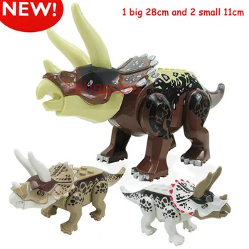 

3Pcs/Set Animal Building Blocks Dinosaurs Tyrannosaurus Jurassic Park DIY Dinosaurs Tiny Models Building Block Toys for Children