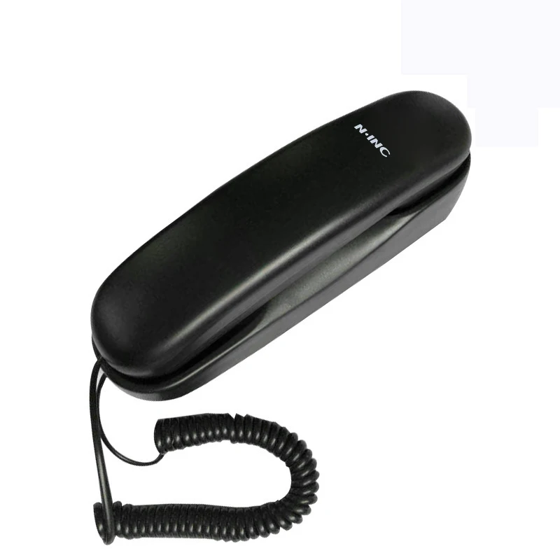 

Corded Slim Black Telephone Popular Desk/Wall Mountable Landline Telephones Wired Trimline Telephone Set for Home Office Hotel