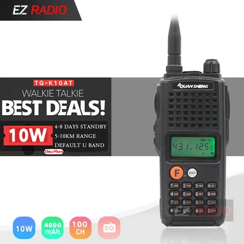 QuanSheng TG-K10AT Walkie Talkie 10km VHF Radio 136-174Mhz and optional UHF400-470MHz Two-way Radio 4000mAh TG K10AT Ham Radio
QuanSheng TG-K10AT Walkie Talkie 10km VHF Radio 136-174Mhz and optional UHF400-470MHz Two-way Radio 4000mAh TG K10AT Ham Radio