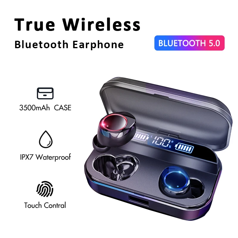 

X11 TWS Bluetooth Earphone IPX7 Waterproof Bluetooth 5.0 with 2600mAh Charging Case Wireless Bluetooth headset