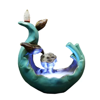 1pc Home Decor Decoration Maison LED Light Censer Backflow Incense Burner Pond Craft Aroma Therapy Incense Holder Indoor Decor
1pc Home Decor Decoration Maison LED Light Censer Backflow Incense Burner Pond Craft Aroma Therapy Incense Holder Indoor Decor