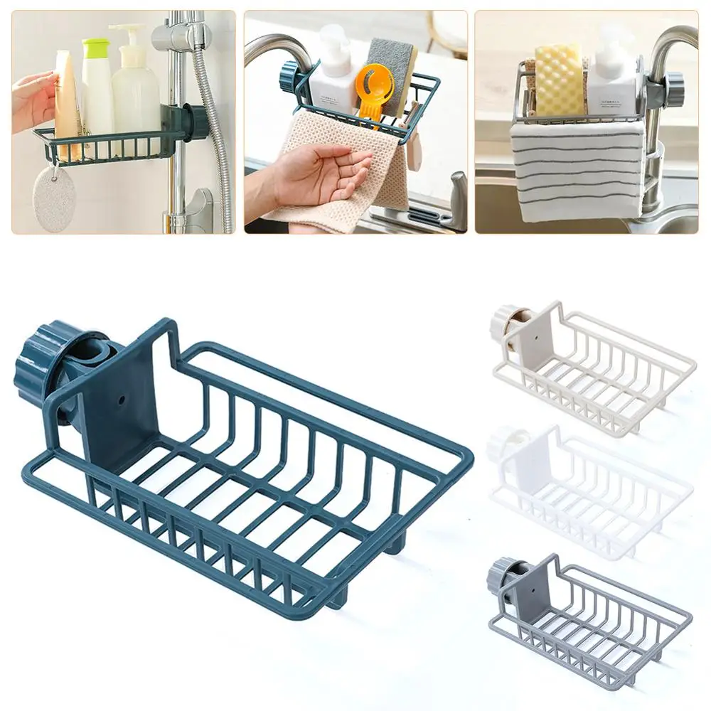 Sink Caddy Organizer Plastic Faucet Sponge Holder Adjustable Screw-on Soap Storage Rack for Kitchen Bathroom
Sink Caddy Organizer Plastic Faucet Sponge Holder Adjustable Screw-on Soap Storage Rack for Kitchen Bathroom