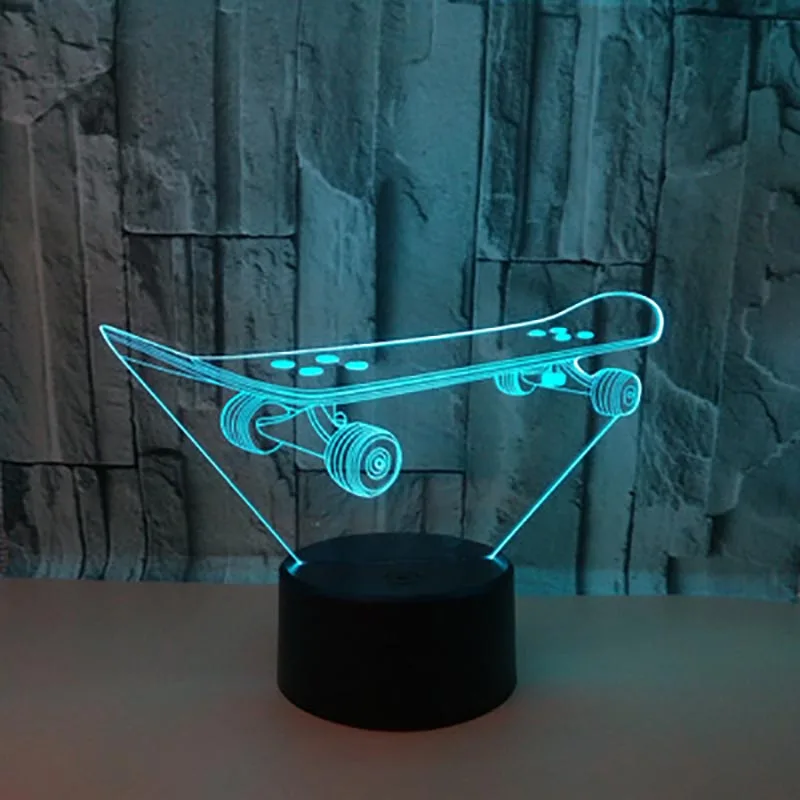7 Color Changing Usb 3D Led Modelling Skateboard Table Lamp Bedroom Atmospheres Night Light Bedside Decor Baby Sleep Lightings
7 Color Changing Usb 3D Led Modelling Skateboard Table Lamp Bedroom Atmospheres Night Light Bedside Decor Baby Sleep Lightings