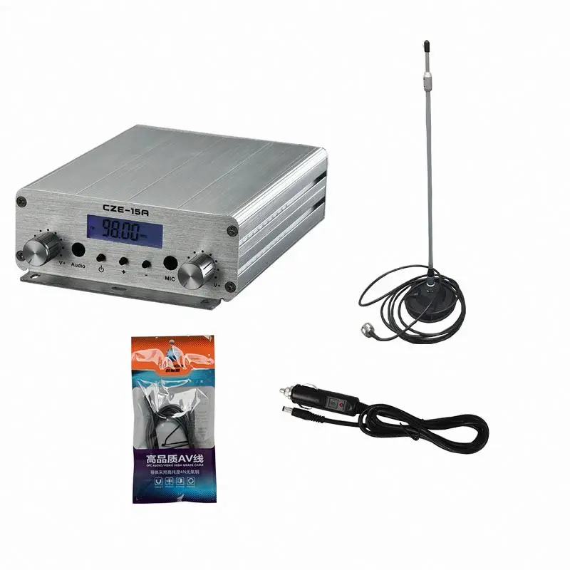 CZE-15A FU-15A 15W FM Transmitter +Car Sucker Antenna Radio Studio equipment for Car, Home, Conference, Church
CZE-15A FU-15A 15W FM Transmitter +Car Sucker Antenna Radio Studio equipment for Car, Home, Conference, Church