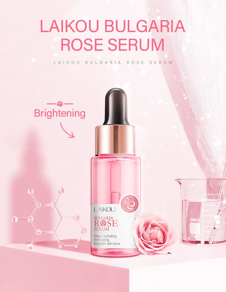 LAIKOU Bulgaria Rose Face Serum Deep Moisturizing Hydrating Anti Aging Brighten Skin Tone Remove Spots Shrink Pores Skin Care 8 H211bf8f431f1408d8155c7c116e9793dP