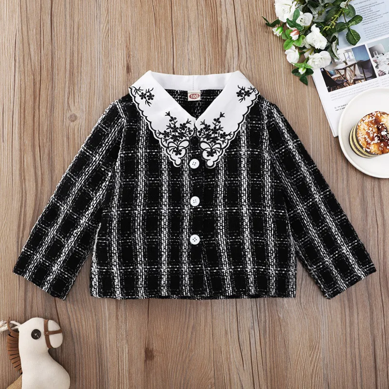 Клетчатая куртка для девочек, винтажная детская верхняя одежда, детские пальто с цветочной вышивкой, пальто для девочек с тонкими пуговицами, пальто для малышей
Клетчатая куртка для девочек, винтажная детская верхняя одежда, детские пальто с цветочной вышивкой, пальто для девочек с тонкими пуговицами, пальто для малышей