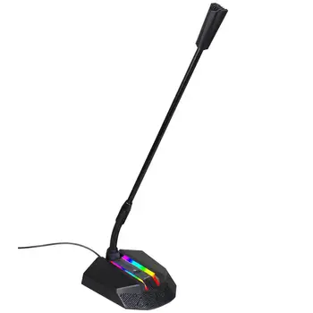New USB Microphone With RGB Magic Lights For PC Computer Laptop Notebook Desktop Gaming Chatting Noise Reduction Microphone