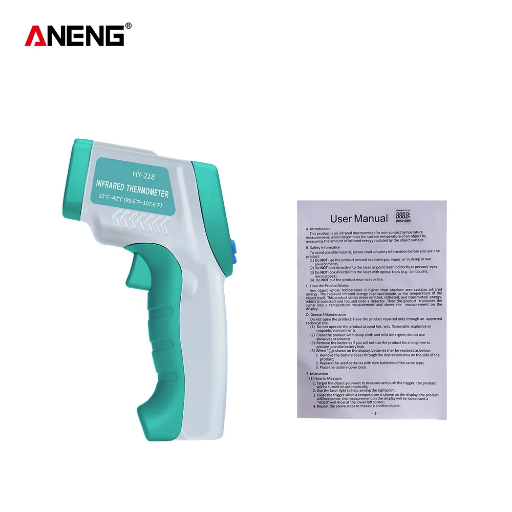 Digital LCD Industrial RZ Infrared Thermometer Non-Contact Temperature Meter Gun Laser Pyrometer IR Thermometer Handheld
Digital LCD Industrial RZ Infrared Thermometer Non-Contact Temperature Meter Gun Laser Pyrometer IR Thermometer Handheld