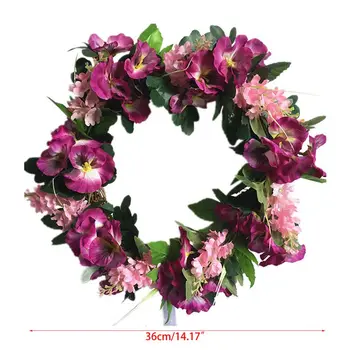 Artificial Flowers Wreath Green Wreath Spring Wreath Outdoor for Front Door 667B 
Artificial Flowers Wreath Green Wreath Spring Wreath Outdoor for Front Door 667B