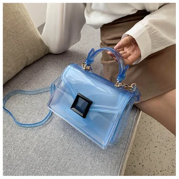 Female 2020 Summer New Fashion Tote Bag Transparent Jelly Shoulder Messenger Bag Small Square Designer Clear Women Handbag
Female 2020 Summer New Fashion Tote Bag Transparent Jelly Shoulder Messenger Bag Small Square Designer Clear Women Handbag