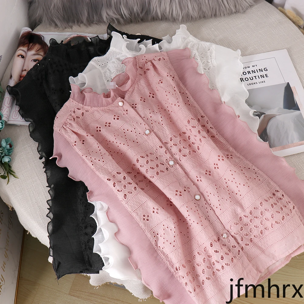 Fungus Stitching Lace Shirt 2020 Summer Korean Style Loose Fashion Careful Machine Hollow Shirt Female Tops Jfmhrx Blouse Women
Fungus Stitching Lace Shirt 2020 Summer Korean Style Loose Fashion Careful Machine Hollow Shirt Female Tops Jfmhrx Blouse Women