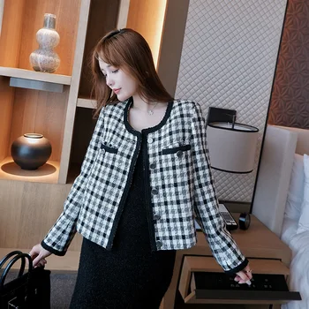 "Listen to Dew" 20 Years Autumn New Style Thousands of Birds Debutante Elegant Versatile Crew Neck Tweed Graceful Coat Female
"Listen to Dew" 20 Years Autumn New Style Thousands of Birds Debutante Elegant Versatile Crew Neck Tweed Graceful Coat Female