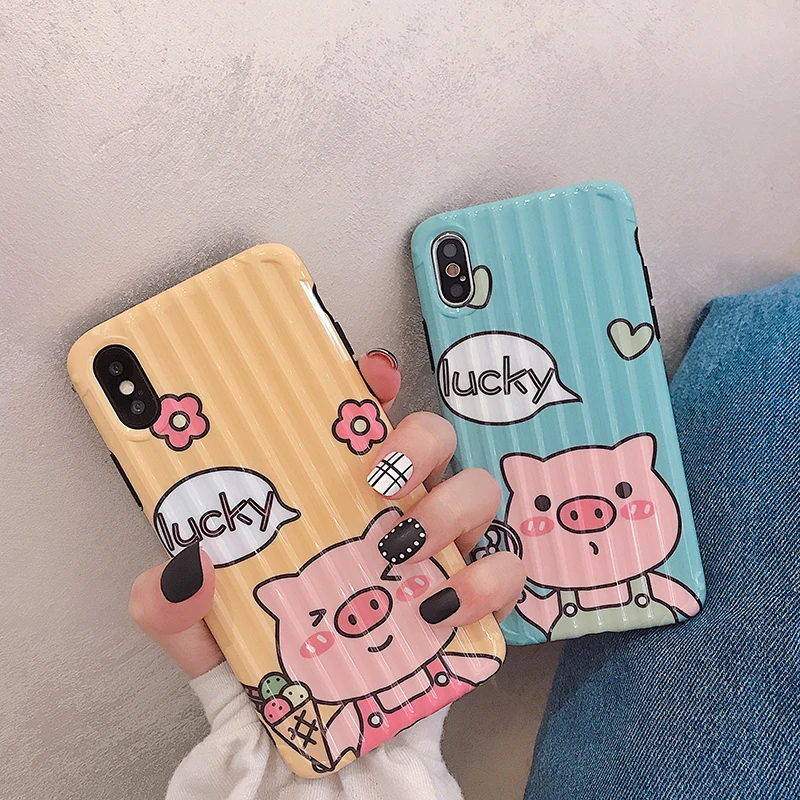VZD Cute Cartoon Lucky Pig Case for iPhone Xr Xs Max X 8 7 6 6s Plus Soft TPU Fashion Phone Case for I、Phone 7 8 6 S Plus Cover
VZD Cute Cartoon Lucky Pig Case for iPhone Xr Xs Max X 8 7 6 6s Plus Soft TPU Fashion Phone Case for I、Phone 7 8 6 S Plus Cover