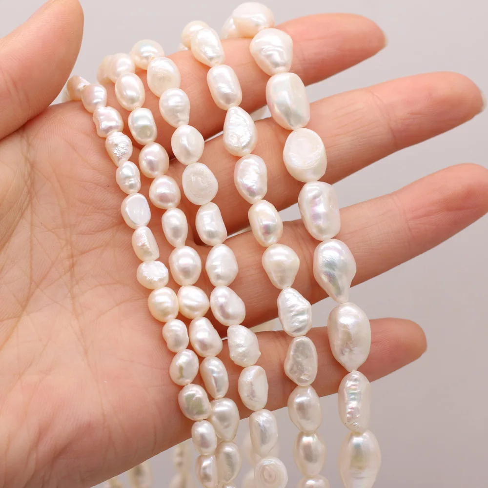 

100% Natural Freshwater Pearl Baroque white Beaded for Jewelry Making Irregular Beads DIY Bracelet Necklace Accessories