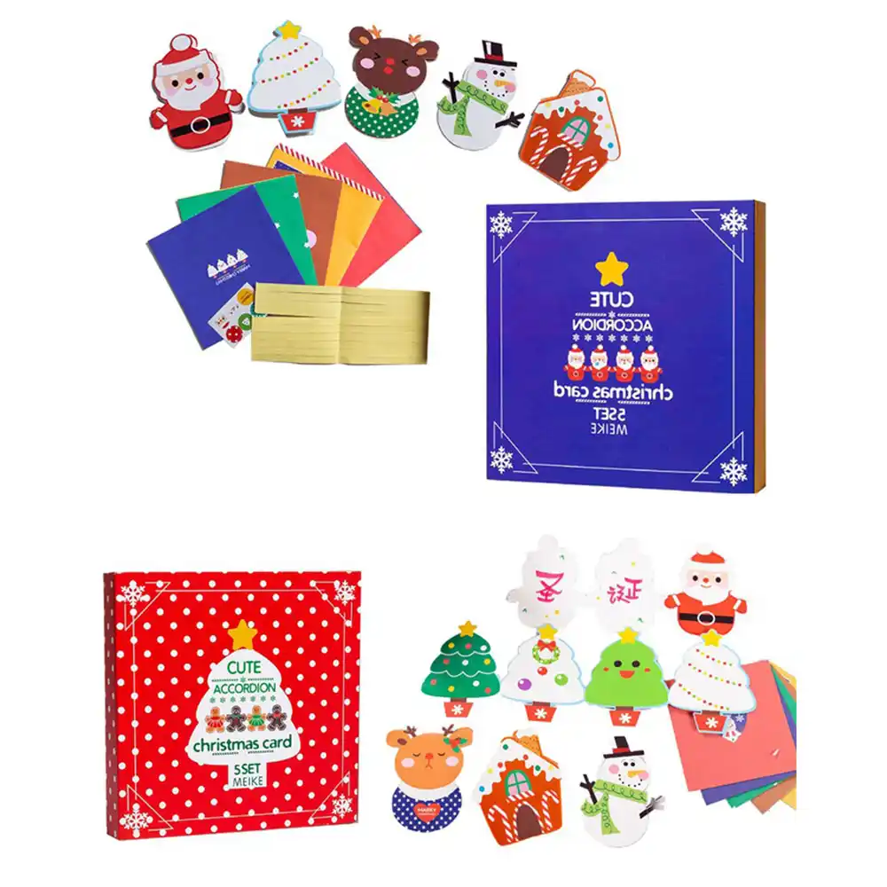 xmas handmade toys mini santa claus merry christmas tree paper