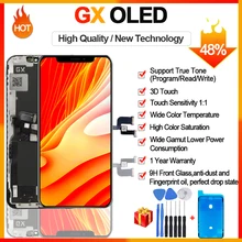 Écran tactile LCD OLED 3D, tactile et dur, pour iPhone 11 Pro Max X XS GX XR 11 Pro Max 13=