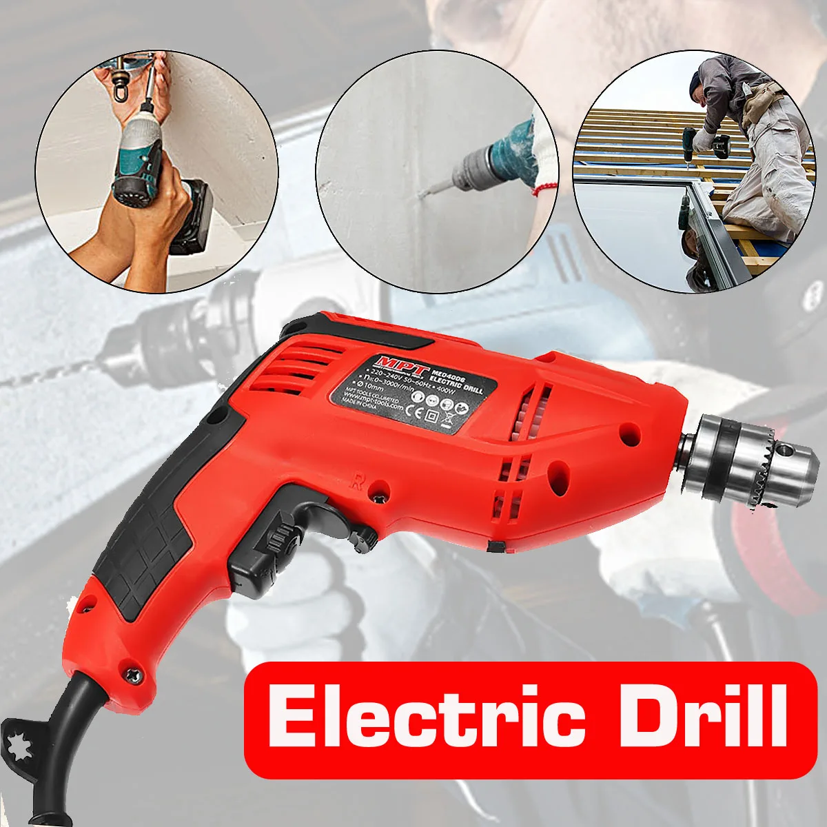 400W 220-240V Electric Drill Rotary Tool Electric Tools 50~60Hz 0-3000r/min DIY Woodworking Electric Screwdriver
400W 220-240V Electric Drill Rotary Tool Electric Tools 50~60Hz 0-3000r/min DIY Woodworking Electric Screwdriver