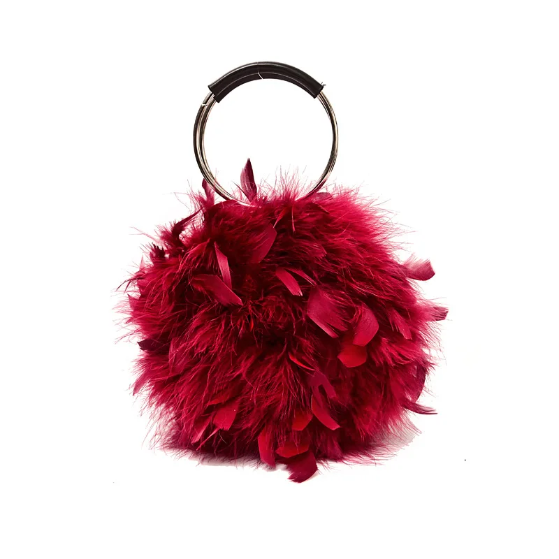 Ostrich Feather Female Handbags Tote Bag Faux Fur Luxury Handbags Women Bags Designer Round Handle Chains Belt Clutch Purse
Ostrich Feather Female Handbags Tote Bag Faux Fur Luxury Handbags Women Bags Designer Round Handle Chains Belt Clutch Purse