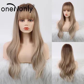 oneNonly Ombre Synthetic Wigs Light Blonde Long Natural Wave Hair Wig with Bangs Wigs for Black Women Glueless Heat Resistant
oneNonly Ombre Synthetic Wigs Light Blonde Long Natural Wave Hair Wig with Bangs Wigs for Black Women Glueless Heat Resistant