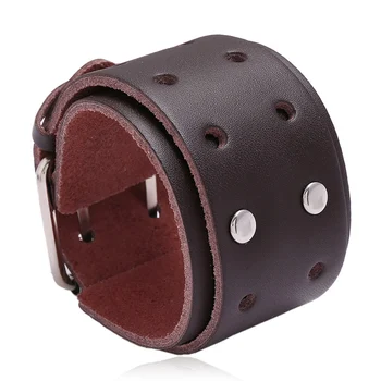NIUYITID Vintage Wide Leather Cuff Bracelets & Bangle Men Wristband Jewelry Punk Charm Black White Brown Color
NIUYITID Vintage Wide Leather Cuff Bracelets & Bangle Men Wristband Jewelry Punk Charm Black White Brown Color