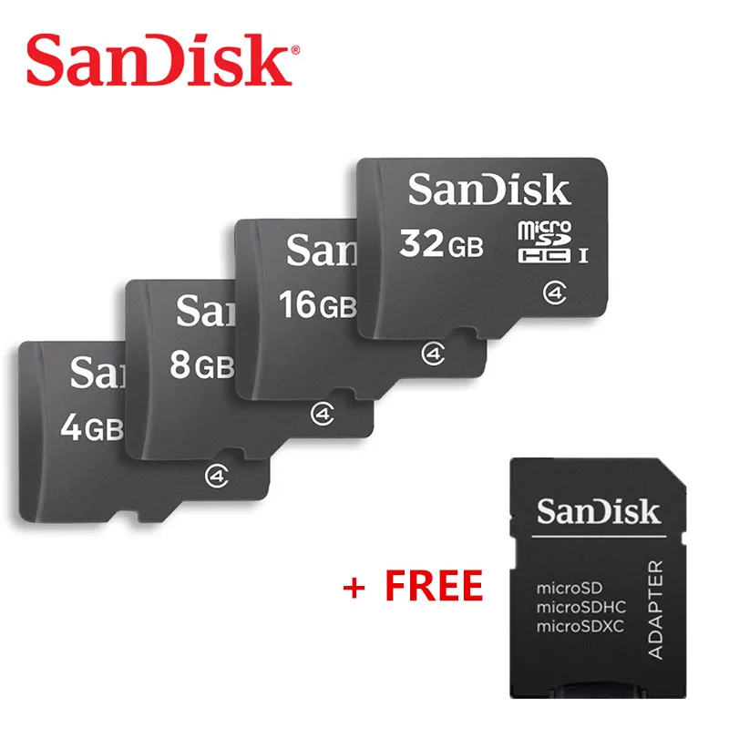 100% Original SanDisk 32GB 16GB 8GB 4GB micro SDHC Memory Card Class 4 TF Card Micro Flash Card With Free Adapter
100% Original SanDisk 32GB 16GB 8GB 4GB micro SDHC Memory Card Class 4 TF Card Micro Flash Card With Free Adapter