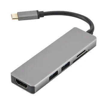 USB 3.1 Type-C Hub To HDMI Adapter 4K Thunderbolt 3 USB C Hub with Hub 3.0 TF SD Reader Slot PD for MacBook
USB 3.1 Type-C Hub To HDMI Adapter 4K Thunderbolt 3 USB C Hub with Hub 3.0 TF SD Reader Slot PD for MacBook