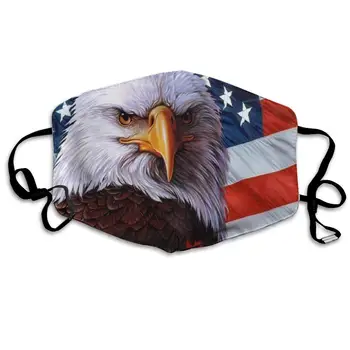 Mouth Mask for Daily Dress Up, American Flag Eagle Anti-dust Mouth-Muffle, Washable Reusable Holiday Half Face Masks for Mens 
Mouth Mask for Daily Dress Up, American Flag Eagle Anti-dust Mouth-Muffle, Washable Reusable Holiday Half Face Masks for Mens