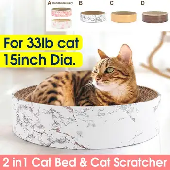 15 inch Dia. Cat Round Corrugated Paper Scratch Board Pad Scratcher Bed Mat Claws Care Pet Cat Scratching Cardboard Toy
15 inch Dia. Cat Round Corrugated Paper Scratch Board Pad Scratcher Bed Mat Claws Care Pet Cat Scratching Cardboard Toy