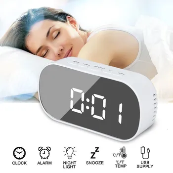 Digital Alarm Clock LED Mirror Clock Multifunction Snooze Display Time Night LCD Light Table Desktop Reloj Despertador USB Cable
Digital Alarm Clock LED Mirror Clock Multifunction Snooze Display Time Night LCD Light Table Desktop Reloj Despertador USB Cable