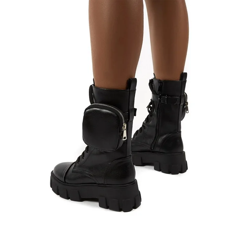 Botas Mujer con Bolsillo Negras Tipo Prada Botas Moda 2020 MIlitares –  Ella-time