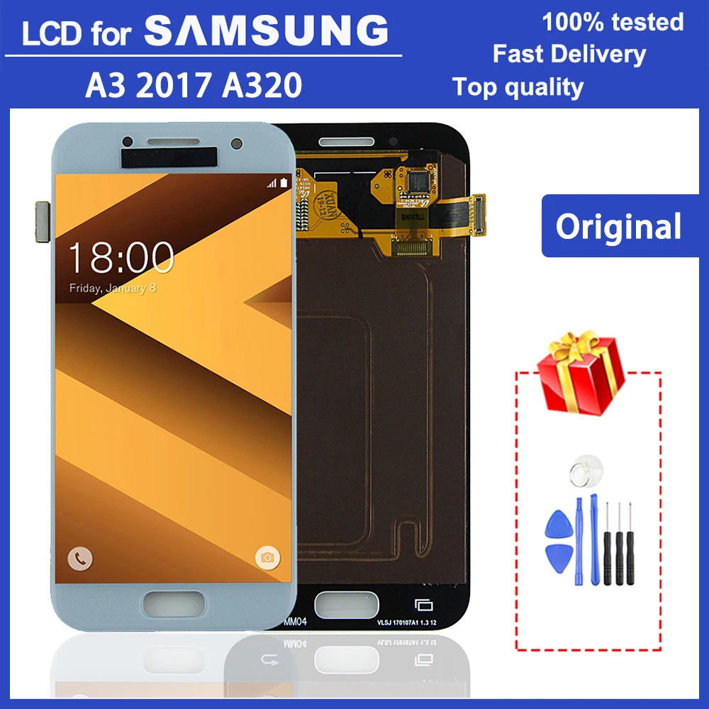 Оригинальный ЖК-дисплей Super AMOLED A320F 4,7 дюйма для Samsung Galaxy A3 2017 A320 A320f, ЖК-дисплей с сенсорным экраном и дигитайзером в сборе
Оригинальный ЖК-дисплей Super AMOLED A320F 4,7 дюйма для Samsung Galaxy A3 2017 A320 A320f, ЖК-дисплей с сенсорным экраном и дигитайзером в сборе