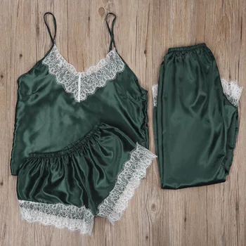3Pcs/Set Women Sexy Lingerie Elegant Lace pajamas Nightwear Nightgown Sleepwear Cute Plain Set Pyjama
3Pcs/Set Women Sexy Lingerie Elegant Lace pajamas Nightwear Nightgown Sleepwear Cute Plain Set Pyjama