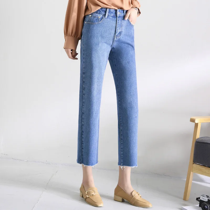 Video New Style Jeans Women's Korean-style Slimming Capri High-waisted Loose Pants Short-height Students Loose-Fit Versatile
Video New Style Jeans Women's Korean-style Slimming Capri High-waisted Loose Pants Short-height Students Loose-Fit Versatile