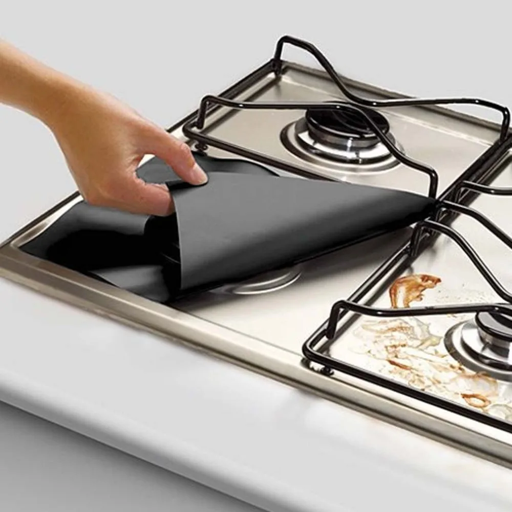 

Gas Hob Oil Protector Liner Non-Stick Sheet Reusable Stove Clean Mat Pad Furnace Surface Protection Pads Kitchen Tools