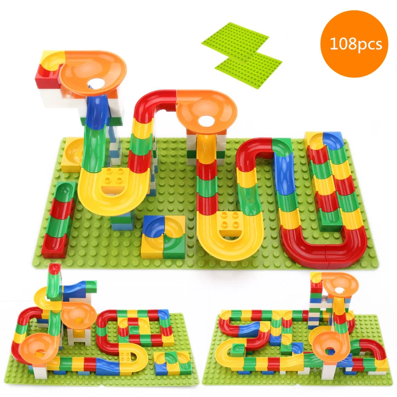 New Funnel Slide Marble Race Run game Maze Balls Track Compatible Big Size Building Blocks set Brick toys for children gifts
New Funnel Slide Marble Race Run game Maze Balls Track Compatible Big Size Building Blocks set Brick toys for children gifts