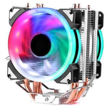 HOT-DELEFUN CPU Cooler 4 Pure Copper Heat Pipe Cooling Tower Cooling System Two 9mm CPU Cooling Fan CPU Radiator for AMD
HOT-DELEFUN CPU Cooler 4 Pure Copper Heat Pipe Cooling Tower Cooling System Two 9mm CPU Cooling Fan CPU Radiator for AMD