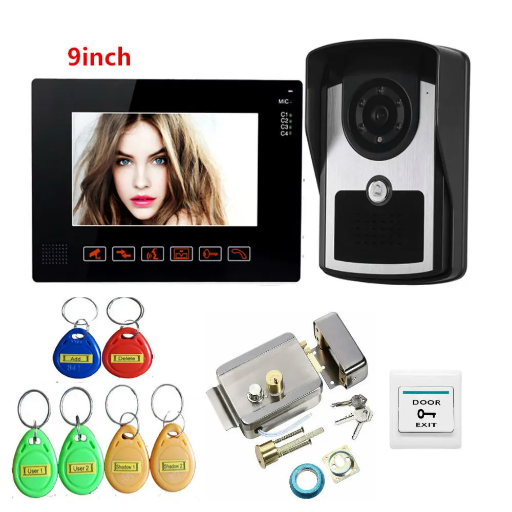 RFID Access Control Video Intercom 7"Inch Touch Screen Wired Video Doorbell Door Phone Intercom Camera System + Electric Lock
RFID Access Control Video Intercom 7"Inch Touch Screen Wired Video Doorbell Door Phone Intercom Camera System + Electric Lock