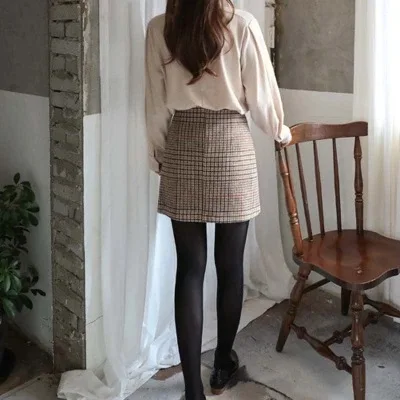2019 Autumn And Winter New Style Korean-style Elegant Tea Color Thousands of Birds Sub-Sheath High-waisted Woolen Skirt Women's
2019 Autumn And Winter New Style Korean-style Elegant Tea Color Thousands of Birds Sub-Sheath High-waisted Woolen Skirt Women's