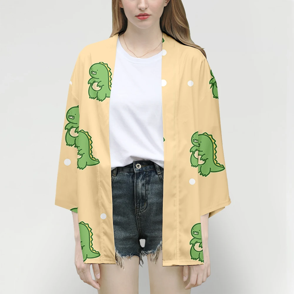 

New 3D Full Printed Many Dinosaurs Kimono T Shirts Men Women Summer Animal Cardigan Casual Cool Boys Girls Sun protection shirt