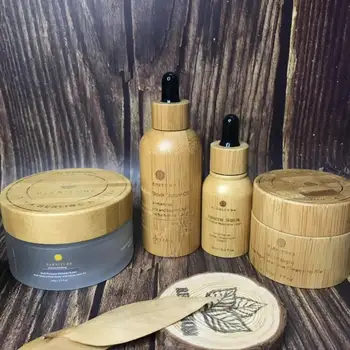 Cosmetic Package 1oz 30g 50g empty eco bamboo face cream jars/containers with glass inner refill eye cream box with carving logo
Cosmetic Package 1oz 30g 50g empty eco bamboo face cream jars/containers with glass inner refill eye cream box with carving logo