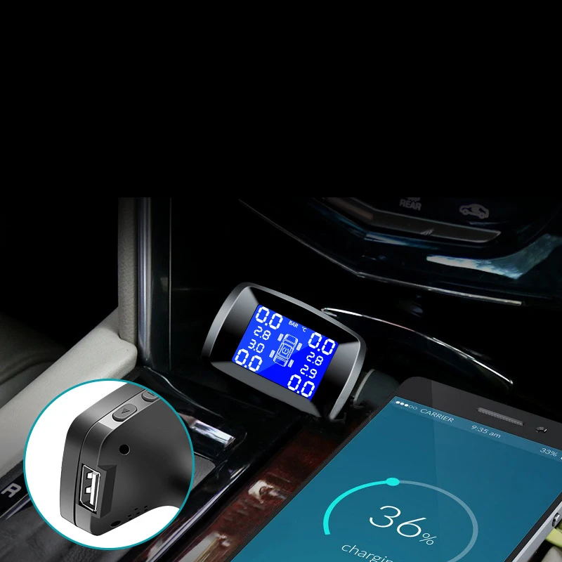 Smart Car TPMS Tyre Pressure Monitoring System Solar Power Digital LCD Display Auto Security Alarm Systems Tyre Pressure
Smart Car TPMS Tyre Pressure Monitoring System Solar Power Digital LCD Display Auto Security Alarm Systems Tyre Pressure