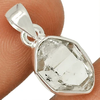Genuine Herkimer Diamond Pendant 925 Sterling Silver, Total Length : 22.8 mm, AP7157
Genuine Herkimer Diamond Pendant 925 Sterling Silver, Total Length : 22.8 mm, AP7157
