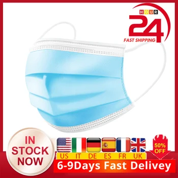CZ US STOCK 1/50/100PCS Face Mask Disposable 3 Layer Non Woven Mouth Masks Safety Breathable Mask For Dustproof Mask
CZ US STOCK 1/50/100PCS Face Mask Disposable 3 Layer Non Woven Mouth Masks Safety Breathable Mask For Dustproof Mask