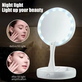 Luminous Makeup Mirrors 90 ° Rotation LED Lighted Magnifying Bathroom Mirror Lamp Portable Gift Cosmetic Round Table Mirror
Luminous Makeup Mirrors 90 ° Rotation LED Lighted Magnifying Bathroom Mirror Lamp Portable Gift Cosmetic Round Table Mirror