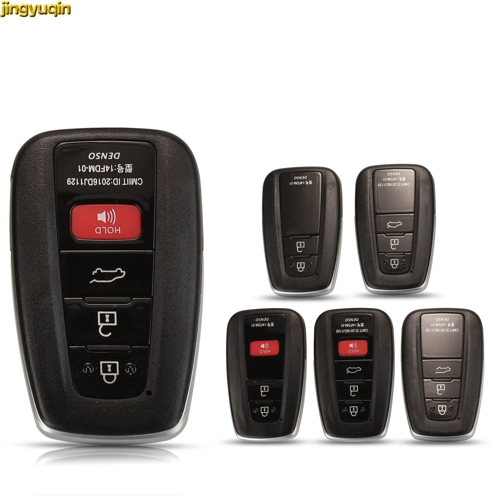 Jingyuqin 5pcs Remote Car Key Fob Shell For Toyota RAV4 2019 Camry 2018-2019 C-HR 2/3/4 Button Case Replacement Insert Key Blade
Jingyuqin 5pcs Remote Car Key Fob Shell For Toyota RAV4 2019 Camry 2018-2019 C-HR 2/3/4 Button Case Replacement Insert Key Blade