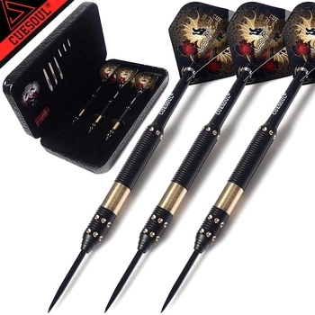 Professional CUESOUL 23g 25g 27g Steel Tip Darts Set with Black Dart Shafts and Higt Quality Dardos Case
Professional CUESOUL 23g 25g 27g Steel Tip Darts Set with Black Dart Shafts and Higt Quality Dardos Case
