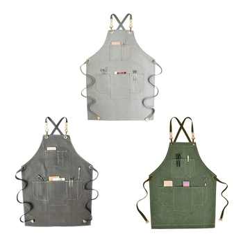 Chef Apron Cotton Canvas Cross Back Adjustable Apron with Pockets for Women and L4MB
Chef Apron Cotton Canvas Cross Back Adjustable Apron with Pockets for Women and L4MB
